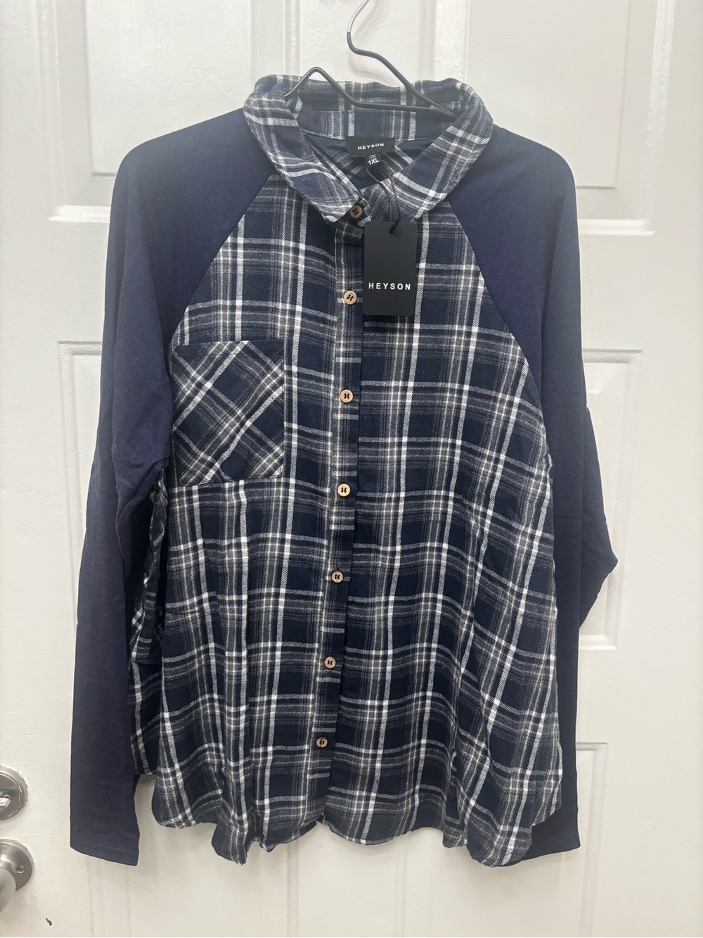 Heyson Navy Plaid Button-Down Shirt